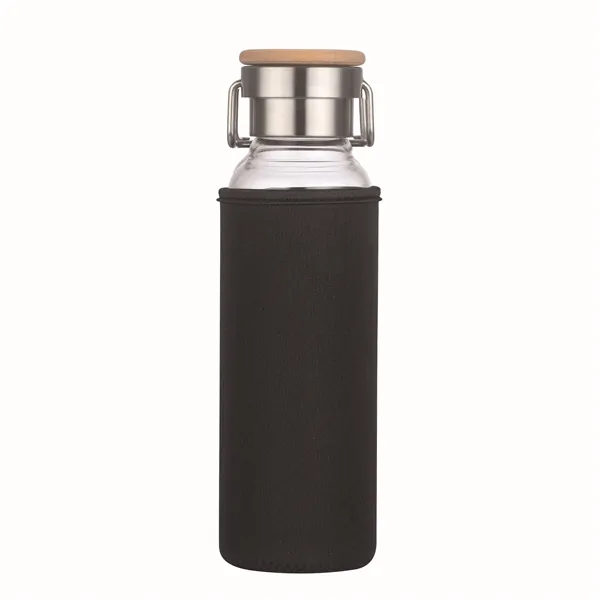 Custom 20 oz Glass Water Bottle With Neoprene Protective Sleeve