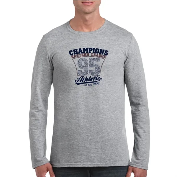 Gildan® SoftStyle™ 4.5 oz. Adult Long Sleeve T-Shirt - Gildan® SoftStyle™ 4.5 oz. Adult Long Sleeve T-Shirt - Image 7 of 8