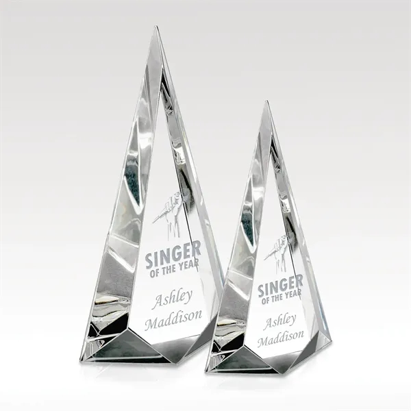 Beveled Glass Triangle Award - Luxar