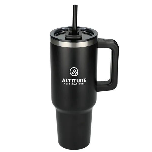 Pinnacle Recycled Travel Tumbler with Straw 40oz - Pinnacle Recycled Travel Tumbler with Straw 40oz - Image 1 of 7