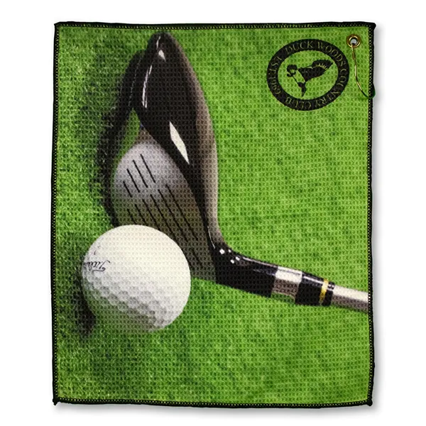 Microfiber Waffle Small Golf Towel - Microfiber Waffle Small Golf Towel - Image 11 of 12