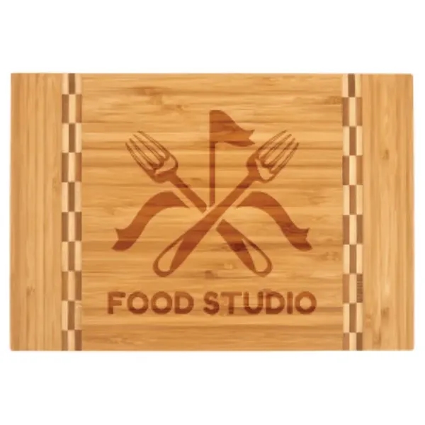 Bamboo Cutting Board with Butcher Block Accents - Bamboo Cutting Board with Butcher Block Accents - Image 0 of 0