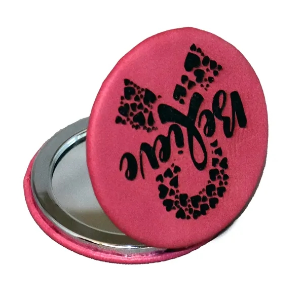 Leatherette Compact Mirror - Leatherette Compact Mirror - Image 0 of 2