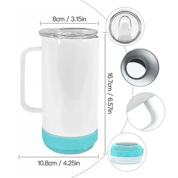 14oz Bluetooth Speaker Tumbler With Handle - 14oz Bluetooth Speaker Tumbler With Handle - Image 1 of 3