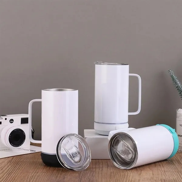 14oz Bluetooth Speaker Tumbler With Handle - 14oz Bluetooth Speaker Tumbler With Handle - Image 2 of 3