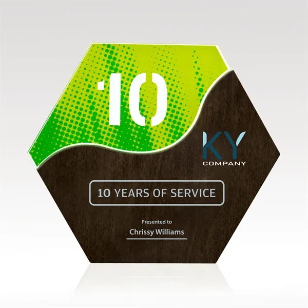 Hexagon Wave Puzzle Plaque - Hexagon Wave Puzzle Plaque - Image 1 of 1