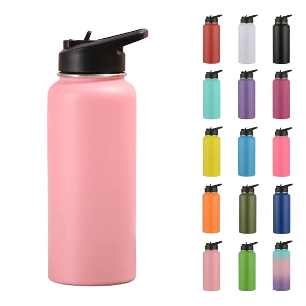32oz Large Sport Flask With Spout Lid 12oz/18oz/22oz/25oz - 32oz Large Sport Flask With Spout Lid 12oz/18oz/22oz/25oz - Image 1 of 4