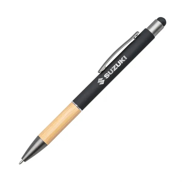 Assias Aluminum Pen w/Bamboo Grip & Blue Refill - Assias Aluminum Pen w/Bamboo Grip & Blue Refill - Image 0 of 6