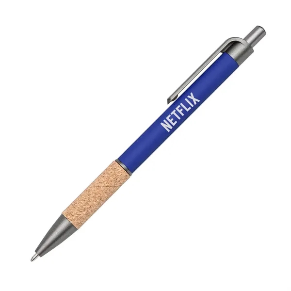 Otto Aluminum Pen w/Cork Grip & Blue Refill - Otto Aluminum Pen w/Cork Grip & Blue Refill - Image 1 of 5