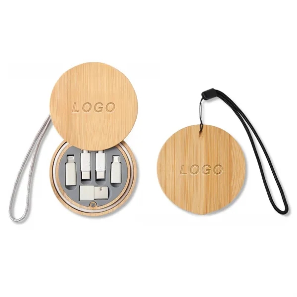 Bamboo Multifunctional Adapter Set with Custom Logo Options - Bamboo Multifunctional Adapter Set with Custom Logo Options - Image 0 of 3