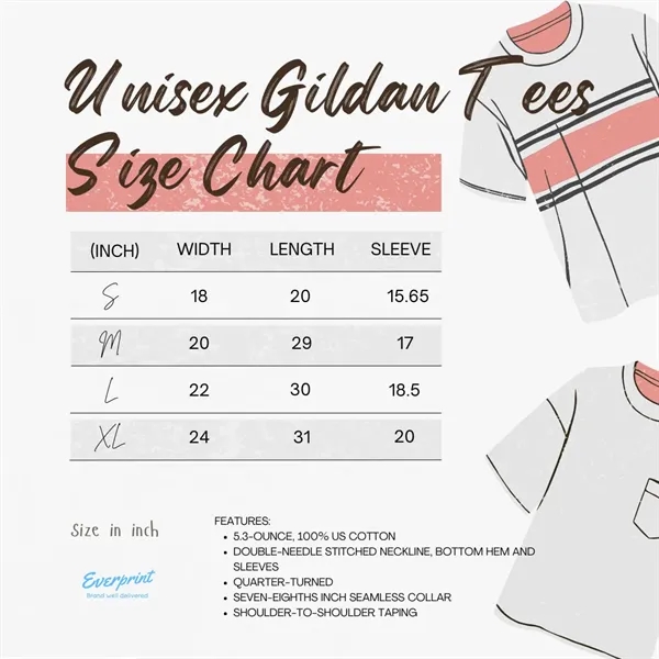 Custom Gildan® 5000 T-shirt-MADE IN USA - Custom Gildan® 5000 T-shirt-MADE IN USA - Image 4 of 5
