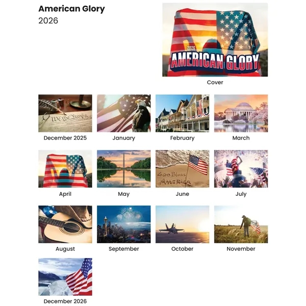 American Glory Stapled Wall Calendar - American Glory Stapled Wall Calendar - Image 1 of 2