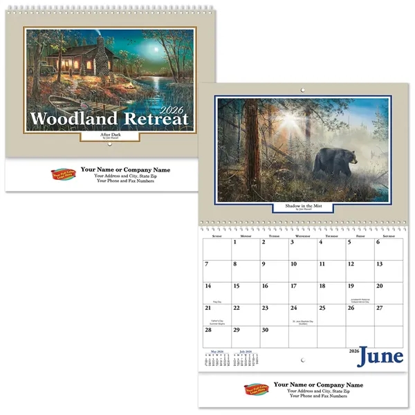 Full Color Woodland Retreat Spiral Wall Calendar - Full Color Woodland Retreat Spiral Wall Calendar - Image 0 of 2