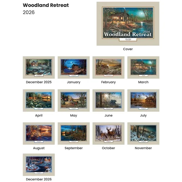 Full Color Woodland Retreat Spiral Wall Calendar - Full Color Woodland Retreat Spiral Wall Calendar - Image 1 of 2