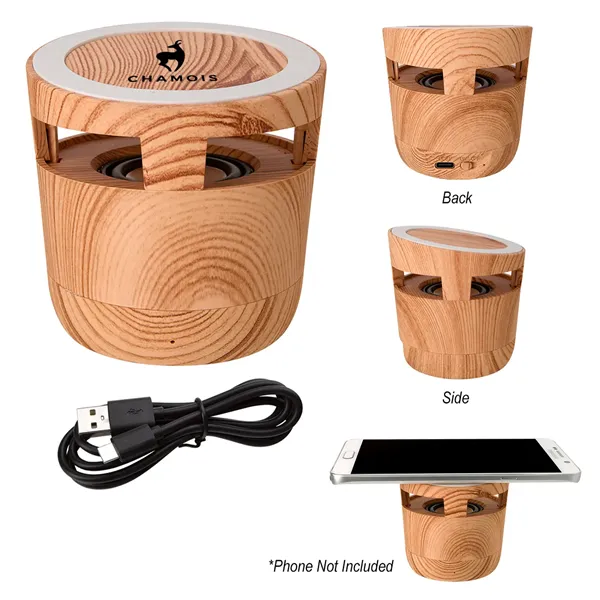 Woodgrain Wireless Charging Pad And Speaker 2.0 - Woodgrain Wireless Charging Pad And Speaker 2.0 - Image 0 of 1