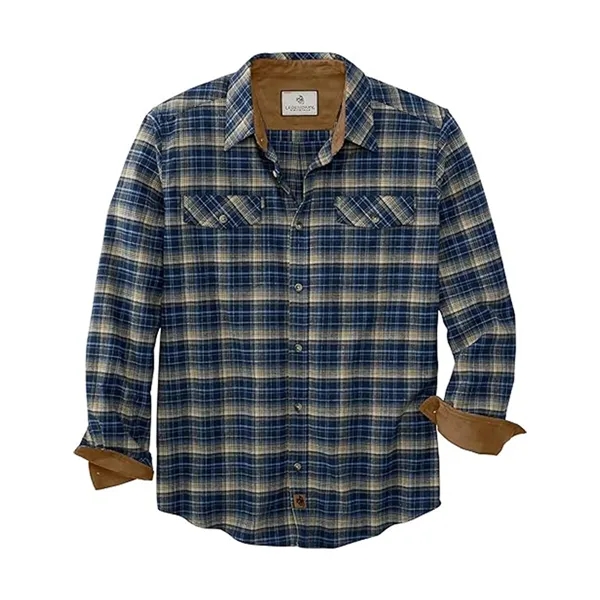 Brushed Plaid Shirt Long Sleeves Double Pockets - Brushed Plaid Shirt Long Sleeves Double Pockets - Image 0 of 23
