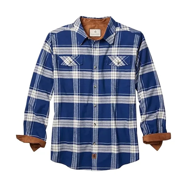 Brushed Plaid Shirt Long Sleeves Double Pockets - Brushed Plaid Shirt Long Sleeves Double Pockets - Image 19 of 23
