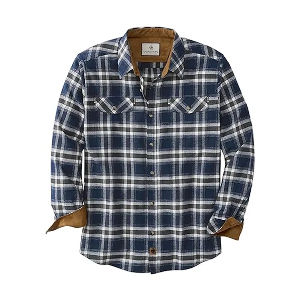 Brushed Plaid Shirt Long Sleeves Double Pockets - Brushed Plaid Shirt Long Sleeves Double Pockets - Image 21 of 23