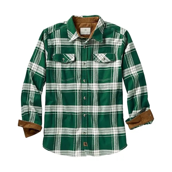 Brushed Plaid Shirt Long Sleeves Double Pockets - Brushed Plaid Shirt Long Sleeves Double Pockets - Image 22 of 23
