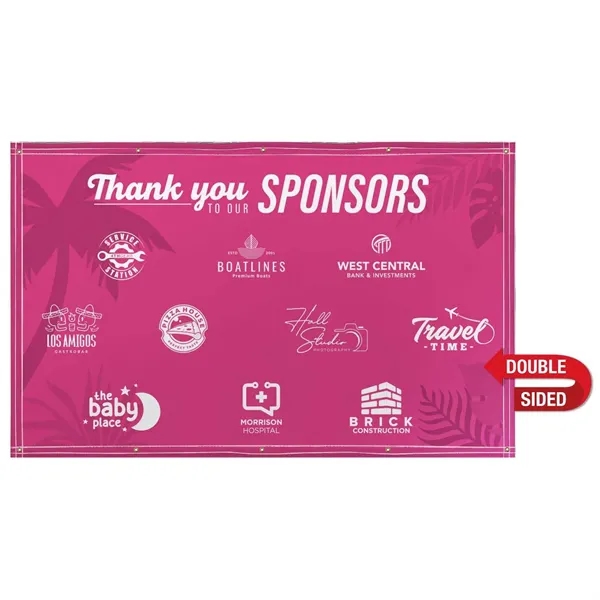 5' x 8' Nylon Banner Double-Sided - 5' x 8' Nylon Banner Double-Sided - Image 0 of 1