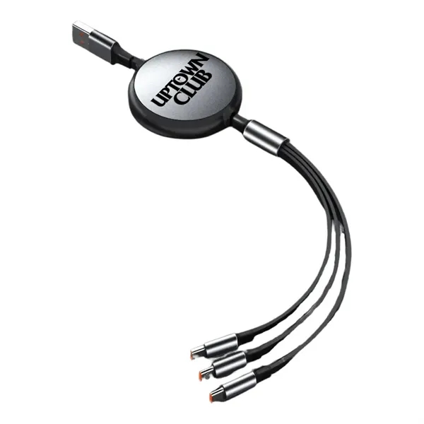 3.9 FT Retractable Multi 3 in 1 Charging Cable - 3.9 FT Retractable Multi 3 in 1 Charging Cable - Image 1 of 6