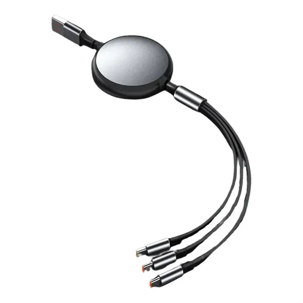 3.9 FT Retractable Multi 3 in 1 Charging Cable - 3.9 FT Retractable Multi 3 in 1 Charging Cable - Image 2 of 6