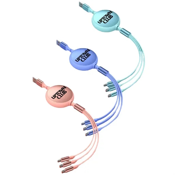3.9 FT Retractable Multi 3 in 1 Charging Cable - 3.9 FT Retractable Multi 3 in 1 Charging Cable - Image 0 of 6