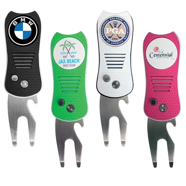 Deluxe 4-in-1 Switchblade Divot Tool - Deluxe 4-in-1 Switchblade Divot Tool - Image 0 of 18