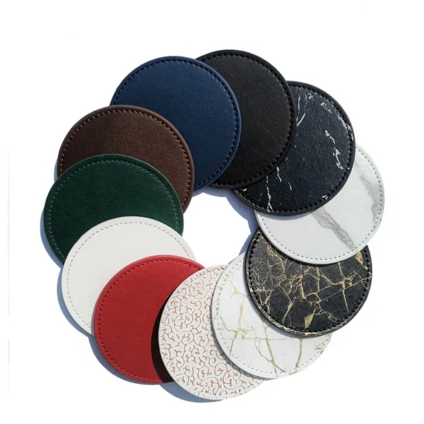 Leather Round Coaster - Leather Round Coaster - Image 1 of 1