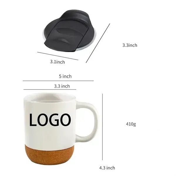 Classic 12oz Ceramic Mug with Cork Base - Classic 12oz Ceramic Mug with Cork Base - Image 1 of 7