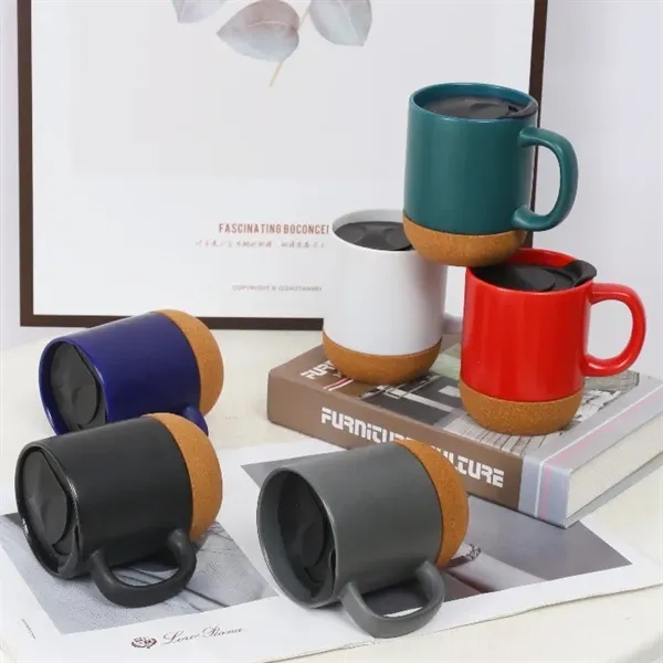 Classic 12oz Ceramic Mug with Cork Base - Classic 12oz Ceramic Mug with Cork Base - Image 5 of 7
