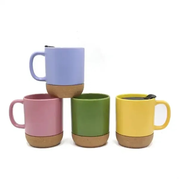 Classic 12oz Ceramic Mug with Cork Base - Classic 12oz Ceramic Mug with Cork Base - Image 6 of 7