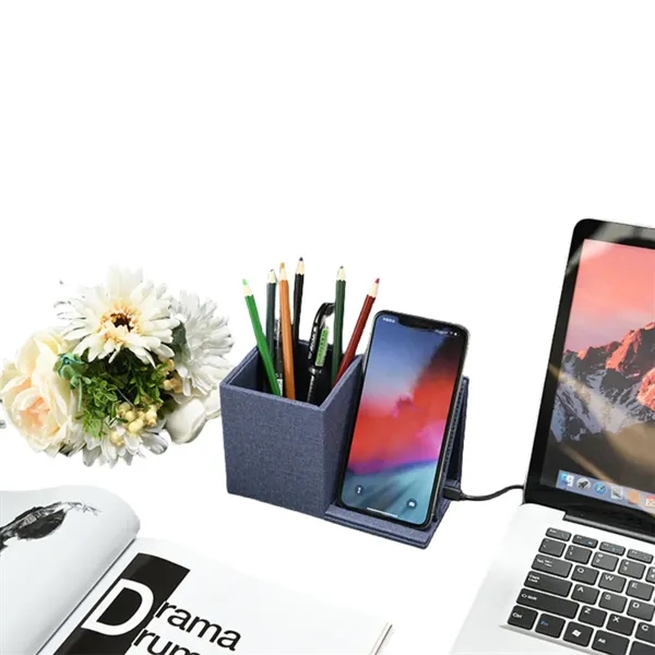 Multifunctional  Wireless Charging Pen Holder Organizer - Multifunctional  Wireless Charging Pen Holder Organizer - Image 3 of 3