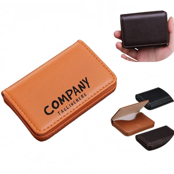 Custom Magnetic Card Case Holder PU - Custom Magnetic Card Case Holder PU - Image 0 of 3