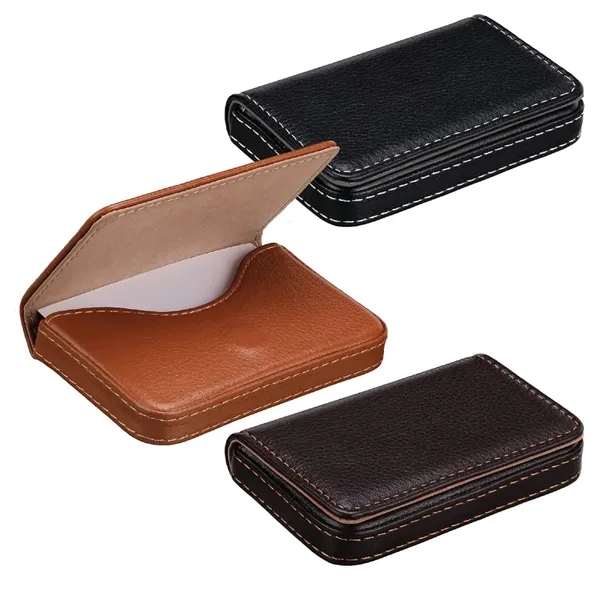 Custom Magnetic Card Case Holder PU - Custom Magnetic Card Case Holder PU - Image 2 of 3