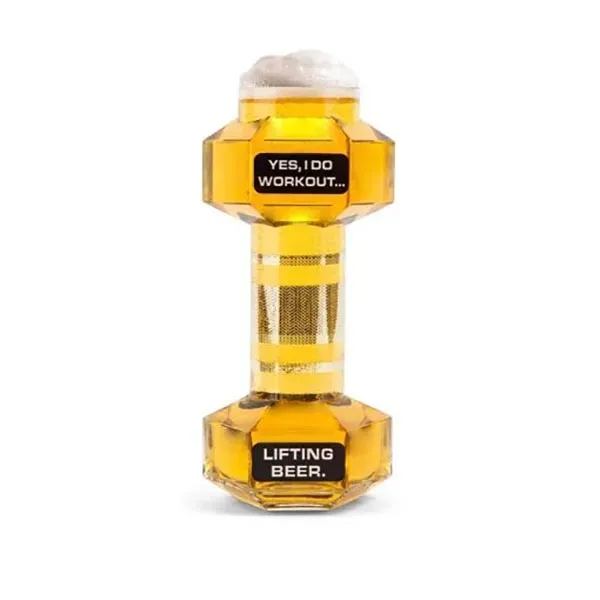 Unique Dumbbell-Shaped Beer Glass - Unique Dumbbell-Shaped Beer Glass - Image 0 of 4