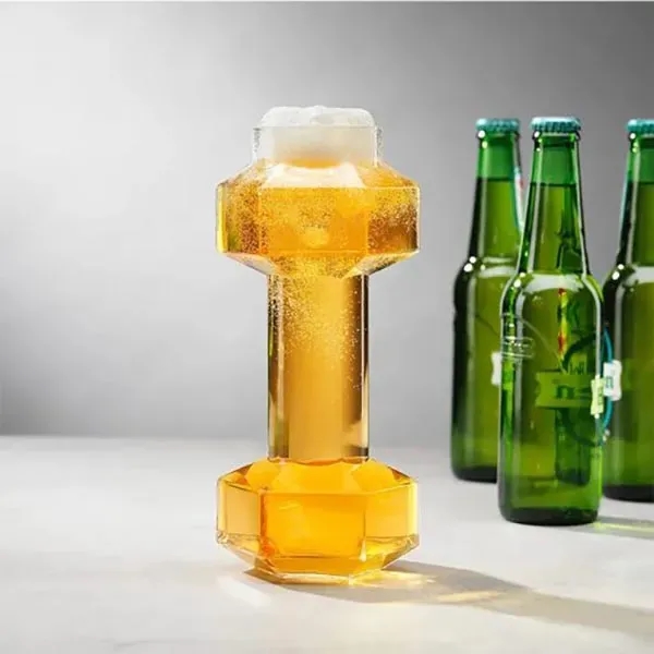 Unique Dumbbell-Shaped Beer Glass - Unique Dumbbell-Shaped Beer Glass - Image 2 of 4