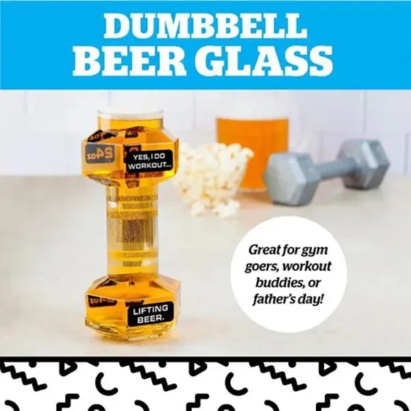 Unique Dumbbell-Shaped Beer Glass - Unique Dumbbell-Shaped Beer Glass - Image 3 of 4