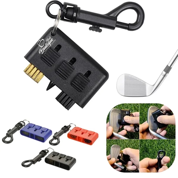 Golf Club Brush 3 In1 Multifunction Groove Cleaner Tool - Golf Club Brush 3 In1 Multifunction Groove Cleaner Tool - Image 0 of 2