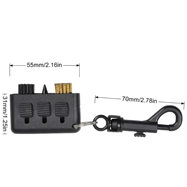 Golf Club Brush 3 In1 Multifunction Groove Cleaner Tool - Golf Club Brush 3 In1 Multifunction Groove Cleaner Tool - Image 1 of 2