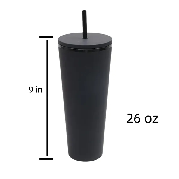26oz Tumbler With Lid And Straw Water Bottle Cup Mug - 26oz Tumbler With Lid And Straw Water Bottle Cup Mug - Image 1 of 3