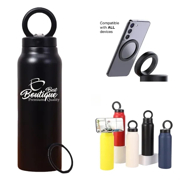 24oz Water Bottle Magnetic Mug Cup Insulated  Phone Holder - 24oz Water Bottle Magnetic Mug Cup Insulated  Phone Holder - Image 0 of 3