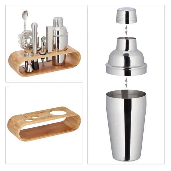 10 Piece Cocktail Shaker Set Bartender Kit Bar Tool Custom - 10 Piece Cocktail Shaker Set Bartender Kit Bar Tool Custom - Image 3 of 4