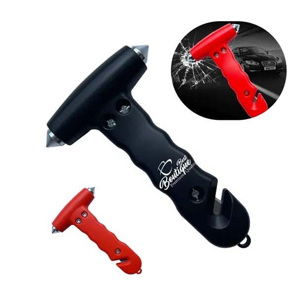 Emergency Hammer Car Window Glass Breaker Seat Belt Cutter - Emergency Hammer Car Window Glass Breaker Seat Belt Cutter - Image 1 of 4