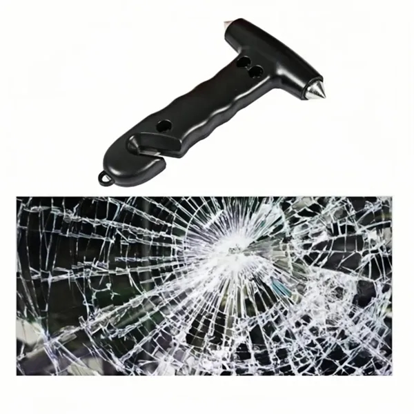 Emergency Hammer Car Window Glass Breaker Seat Belt Cutter - Emergency Hammer Car Window Glass Breaker Seat Belt Cutter - Image 2 of 4