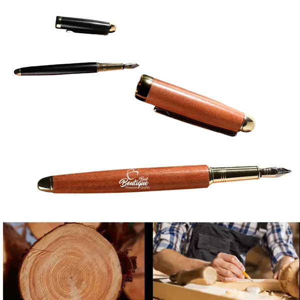 Fountain  Wooden Writing Business Signature Pens - Fountain  Wooden Writing Business Signature Pens - Image 0 of 2