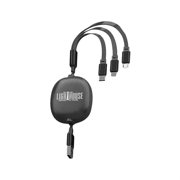 3.9ft Retractable Multi Charging Cable Cord - 3.9ft Retractable Multi Charging Cable Cord - Image 1 of 6