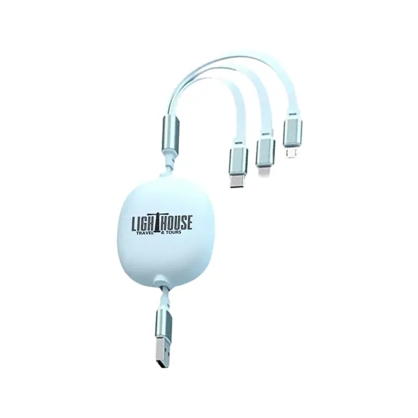 3.9ft Retractable Multi Charging Cable Cord - 3.9ft Retractable Multi Charging Cable Cord - Image 3 of 6
