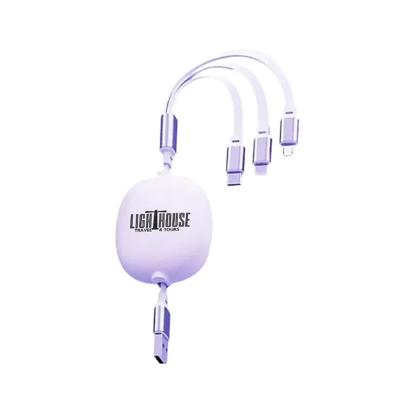 3.9ft Retractable Multi Charging Cable Cord - 3.9ft Retractable Multi Charging Cable Cord - Image 5 of 6