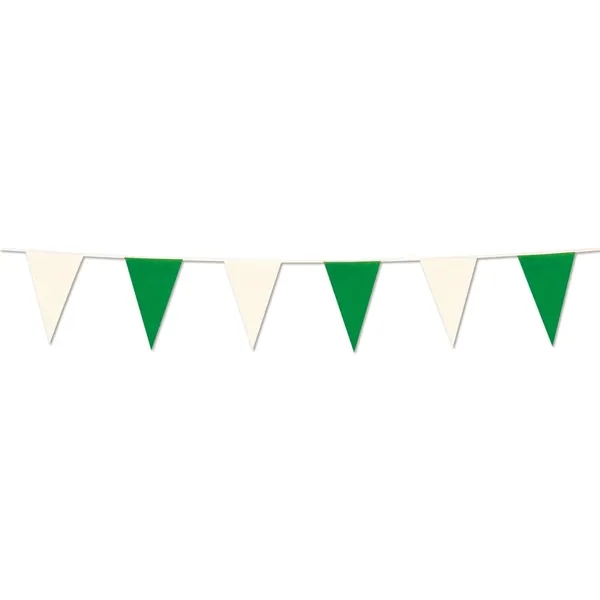 105' Green & White Pennant String - 105' Green & White Pennant String - Image 1 of 1